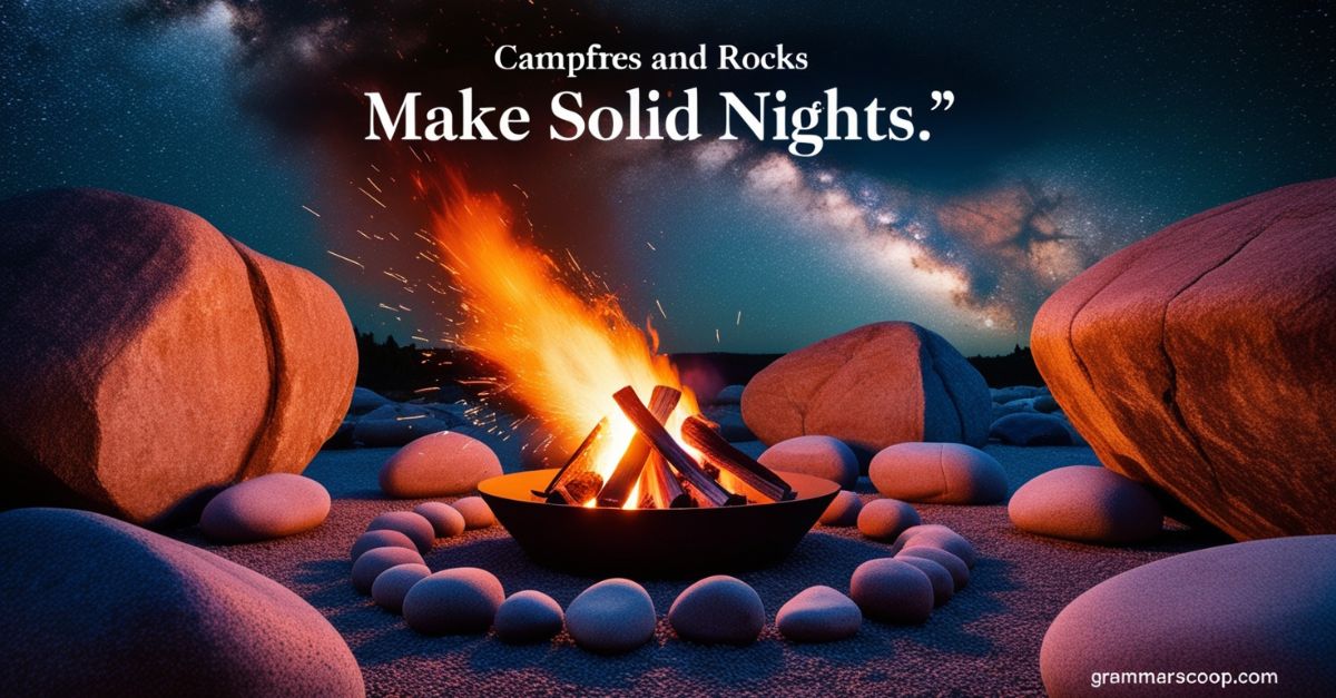 Campfires and rocks make solid nights